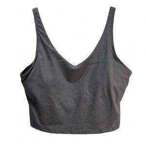 NWOT | V-Neck Sports Bra | Deep Scoop Back | Active Basics | Slate Grey | Large